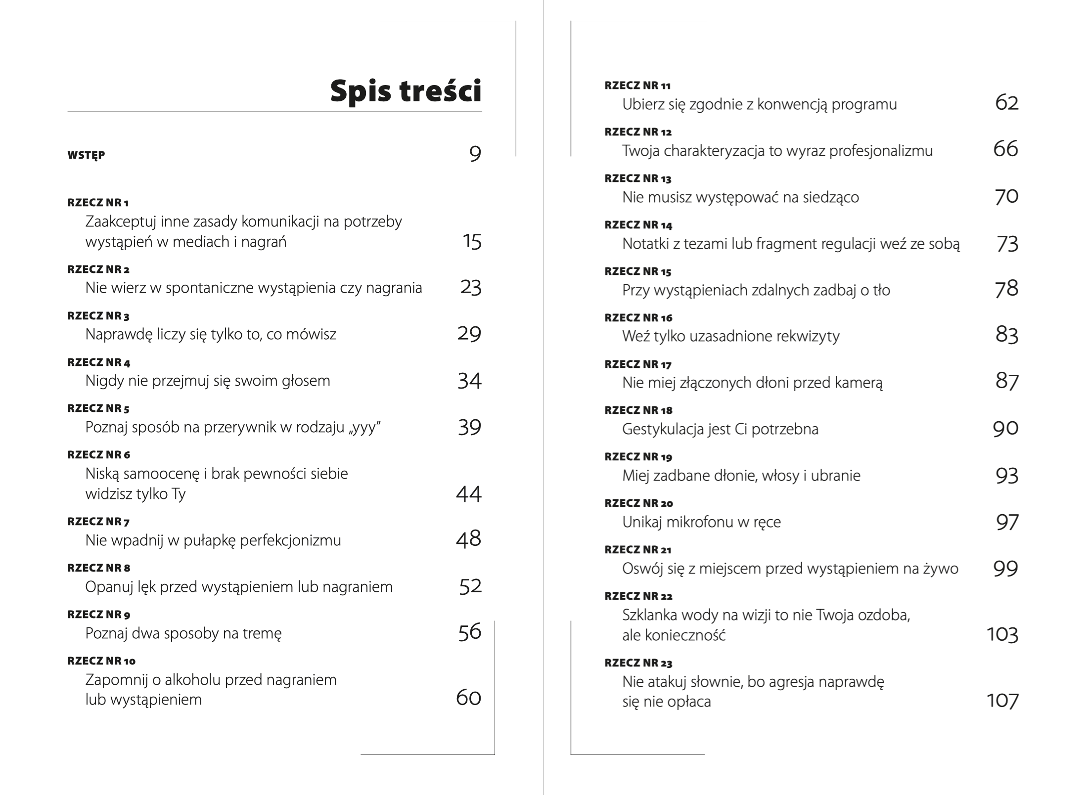 Spis treści - strona 1